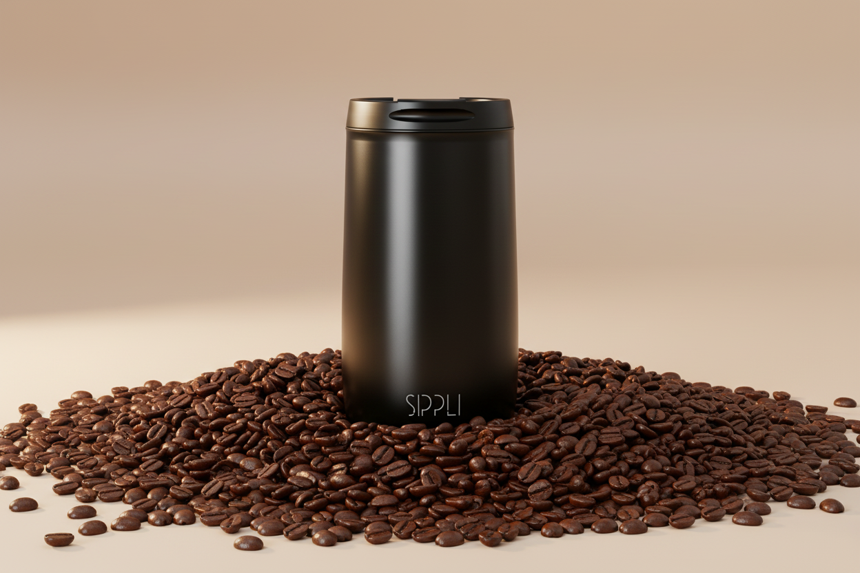 Sippli Desk Ceramic Black in koffiebonen