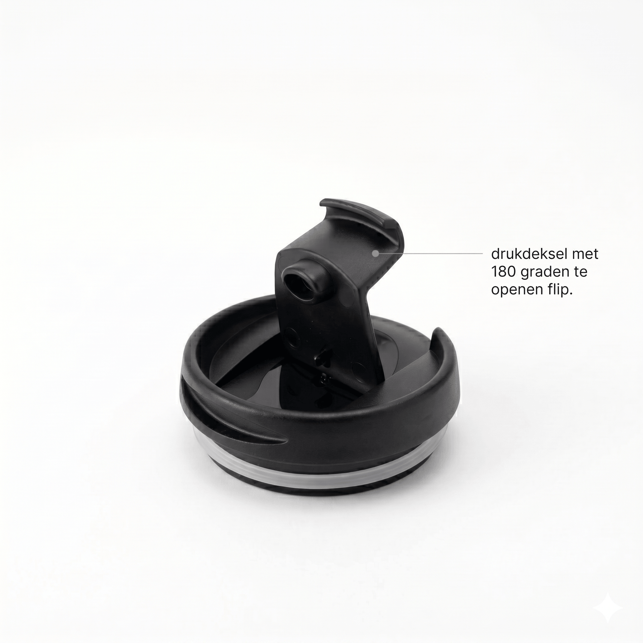 De druk deksel van de Sippli Desk Ceramic 350 ml koffie thermosbeker.