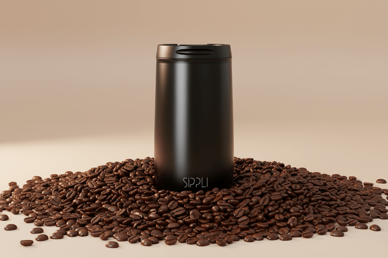 Sippli Desk Ceramic Black in koffiebonen